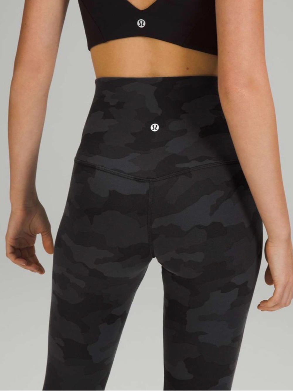 Lululemon Align Super-High-Rise Crop 21" in Camo Deep Coal